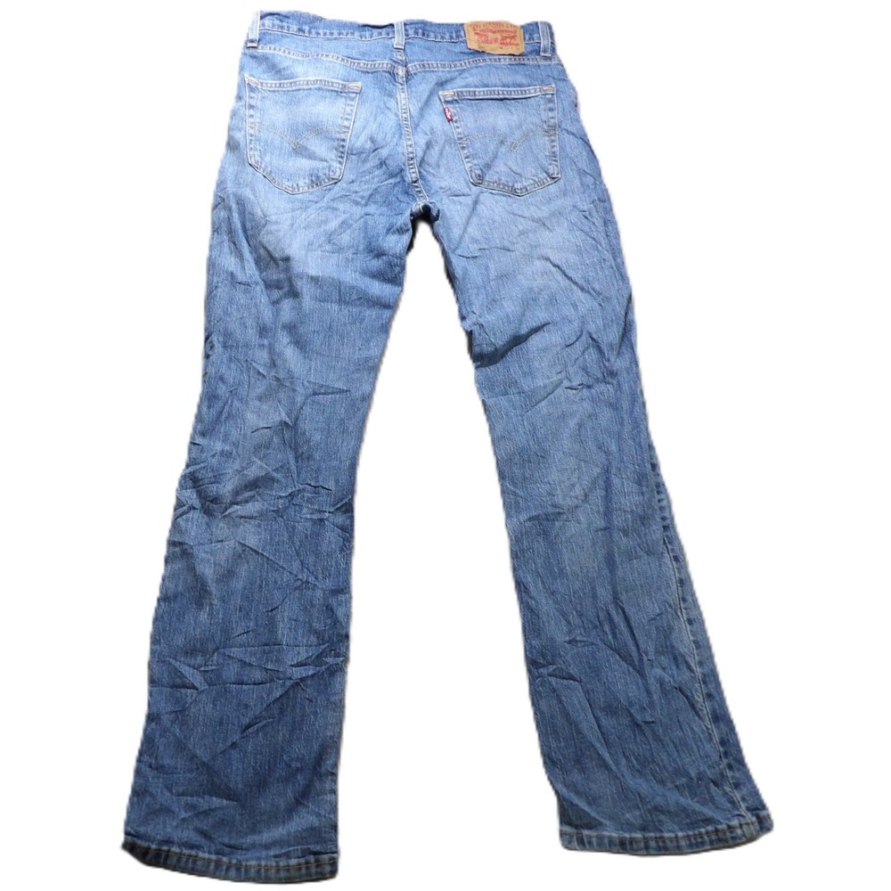 Levis 527 Slim Bootcut Jeans Men W32 L30 Light Wash Stretch Denim Western Cowboy